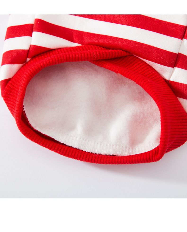 Autumn and Winter Dog Simple Stripe Tragable Sweatshirt Casual Style Cat Two-legged Teddy Pet Clothes_voghion.com