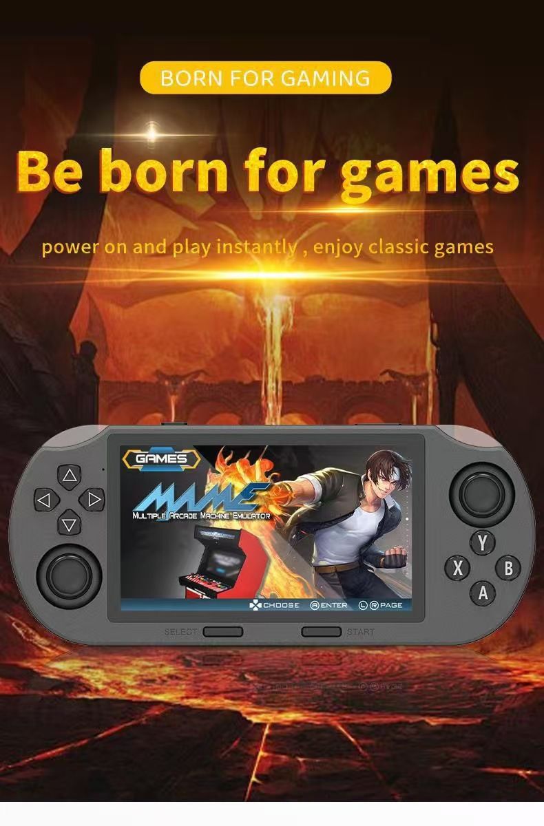 Video Game Consoles New SF3000 Game Console GBA Arcade Dual Joystick Handheld Game Console 4.5 Inch HD Large Screen Handheld_voghion.com