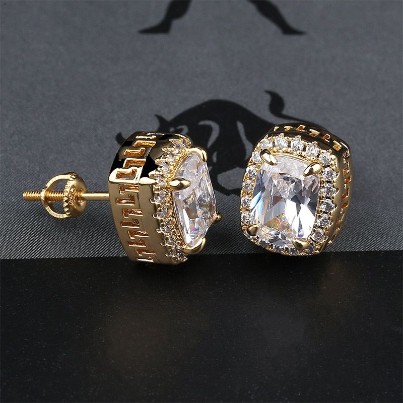 Colorful Large Zircon Hip Hop Earrings – Gold Australian Jewelry With Full Gem Design For Bold Personality_voghion.com