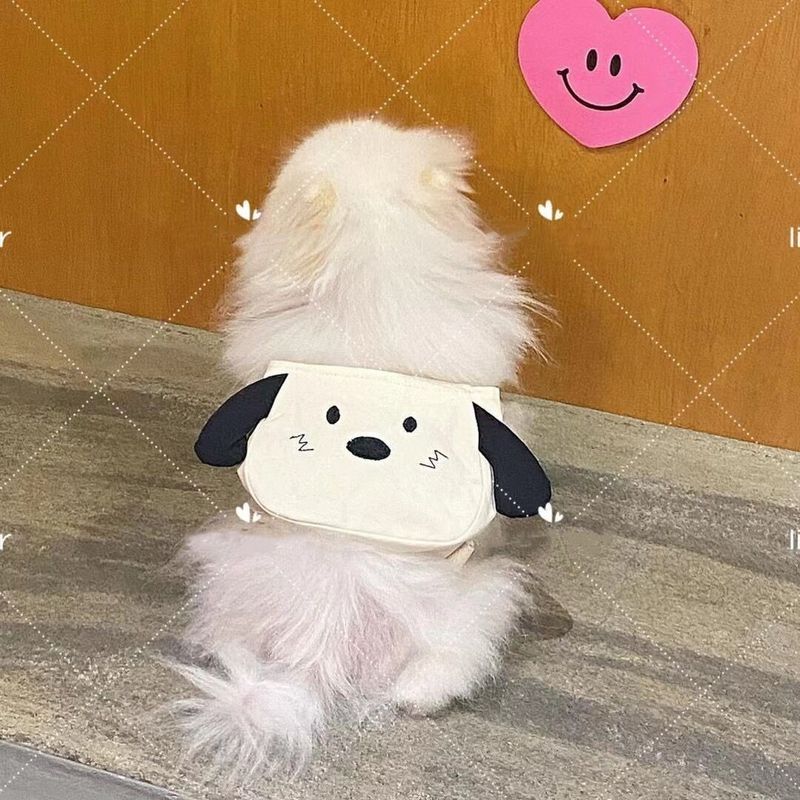 Mochila para atividades ao ar livre com coleira, mochila para cachorro pequeno, bichon, pomerânia, filhote, mochila para animais de estimação_voghion.com