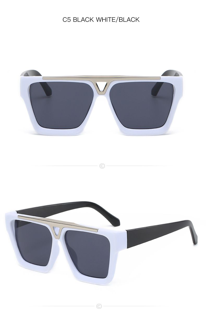 Occhiali da sole quadrati con montatura grande per uomo e donna - Protezione UV400 (eleganti, leggeri e resistenti)_voghion.com
