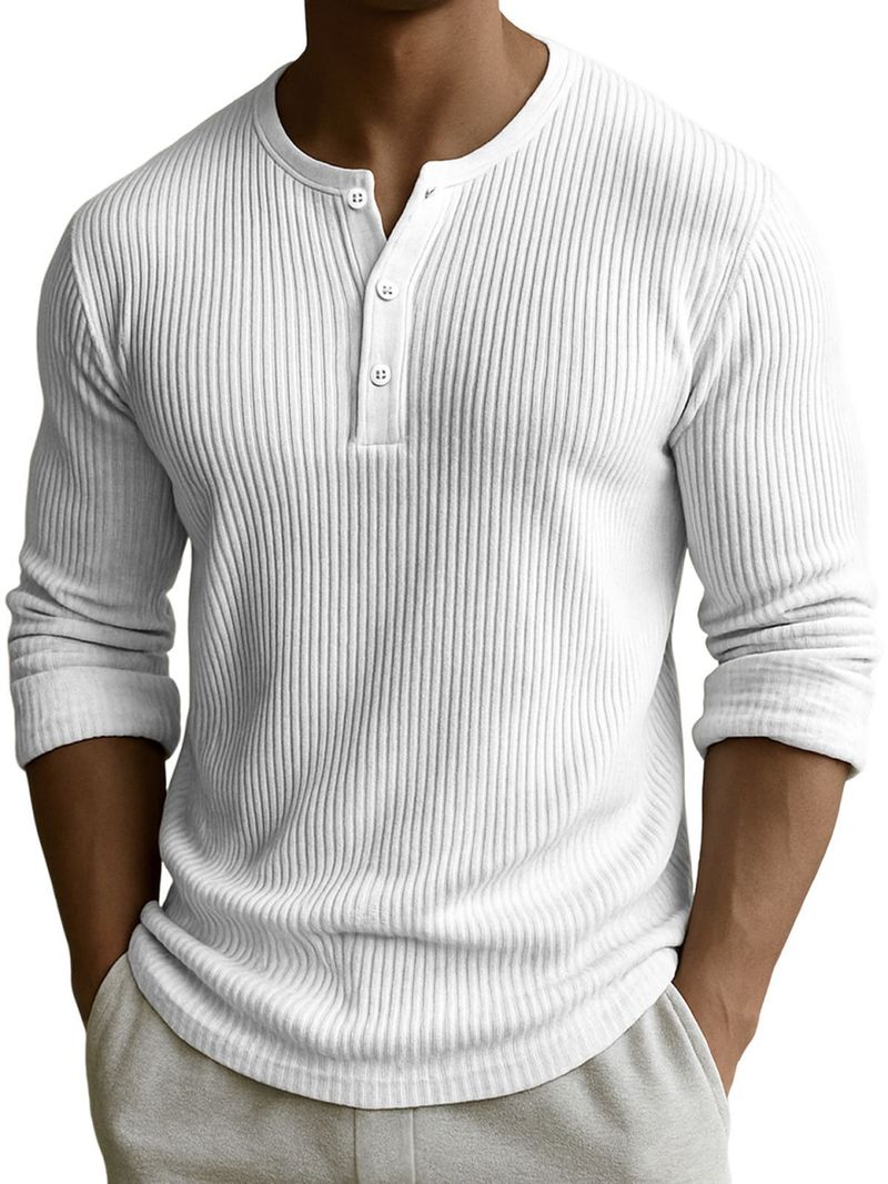 "Men's Digital Print Henley Shirt - Breathable Polyester V-Neck With 3-Button Placket, Motorcycle & Geometric Patterns (Sizes S-5XL)"_voghion.com