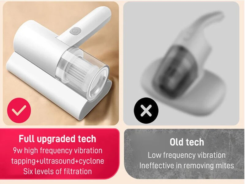 Multifunctional Mite Remover Wireless Handheld Vacuum Cleaner Powerful Suction Force For Bed Pillows Clothes Sofa Fabric_voghion.com