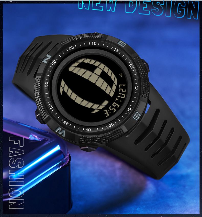 Digital Sports Watch With LED Backlight, Stopwatch, Alarm, Waterproof 50M, Shockproof, Date Display For Outdoor, Running, Gym, Hiking_voghion.com