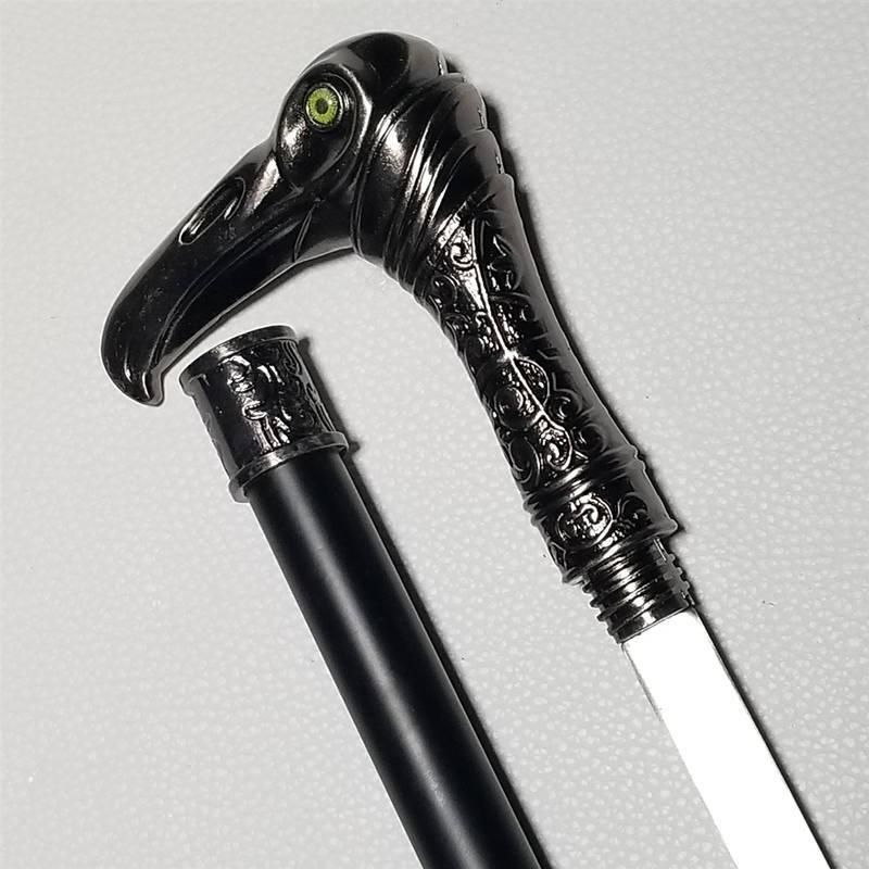 Luxe wandelstok met adelaarskop voor buiten, bergbeklimmen, decoratieve wandelstok met 33 cm zwaard_voghion.com
