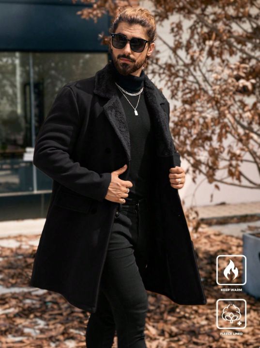 2025 Autumn Winter Men's Plush Wool Woolen Overcoat Trench Coat_voghion.com