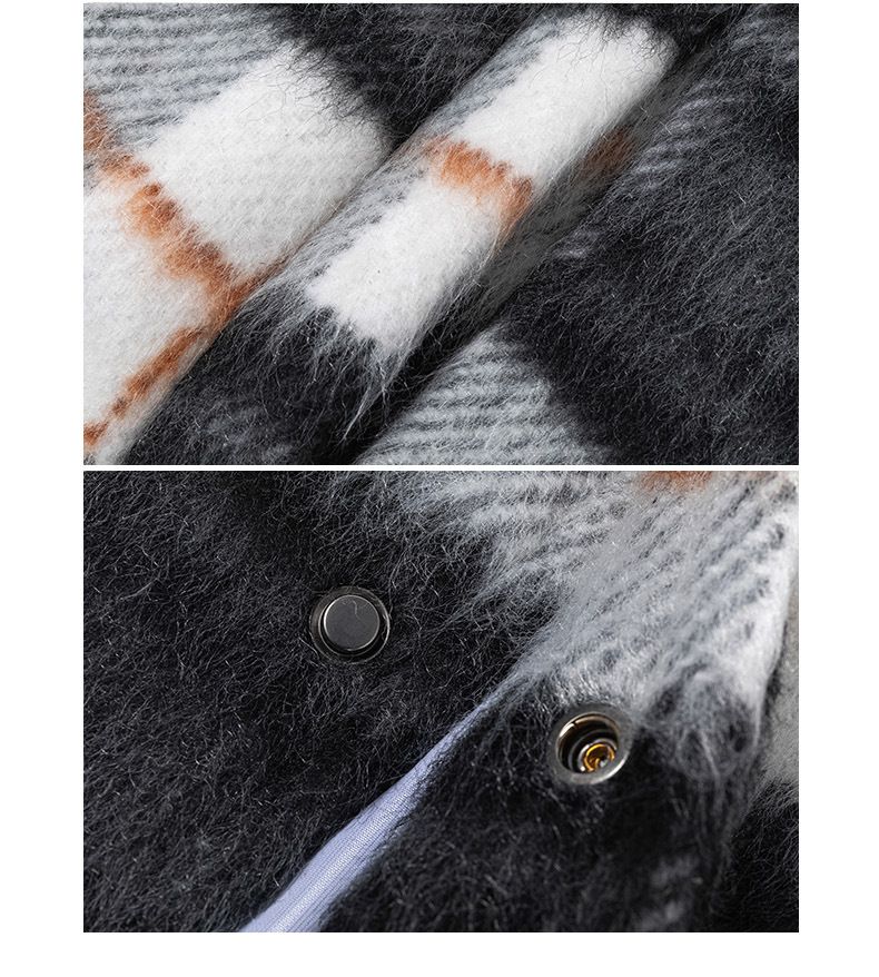 Giacca unisex in tweed a quadri vintage – Blazer boyfriend oversize con revers a lancia (M-3XL, 3 colori)_voghion.com