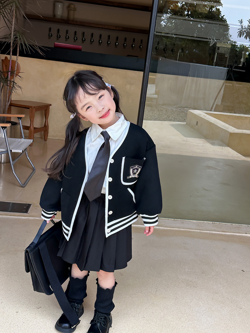 Children's Academy Style 2023 Autumn New Boys and Girls' Baseball Coat JK Campus Uniform Three Piece Set_voghion.com