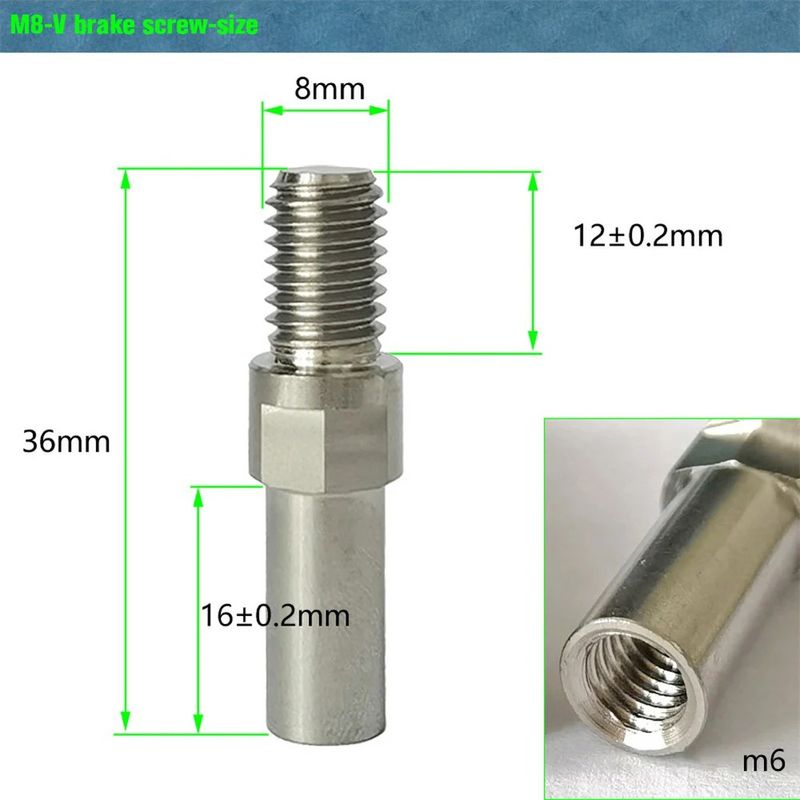 Accesorios de repuesto para horquilla delantera de cuadro de bicicleta de montaña, sistema V de 8 mm, tornillo de freno M8-V_voghion.com