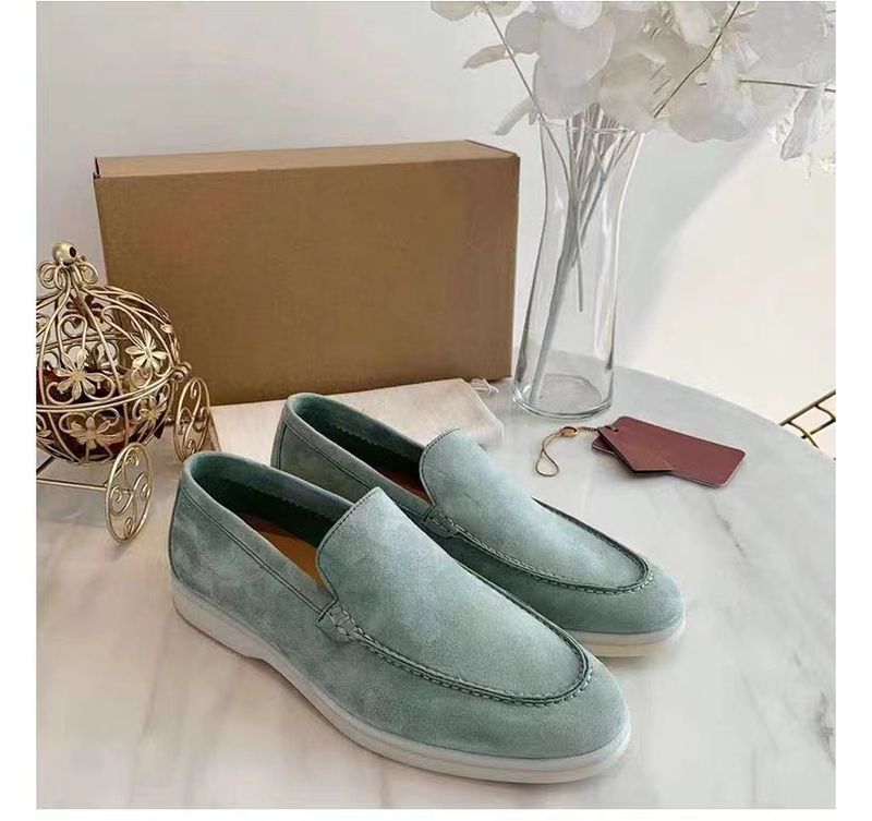 Lefu Beige Sohle 2023 Sommer Neue Leder Britischen Lazy One Foot Kick Bean Schuhe Paar Stil_voghion.com