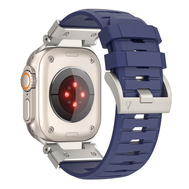 Watchbands Suitable For Watch9 Watch Band Functional Fluoridated Rubber Strap Stainless Steel Head Ultra Strap_voghion.com