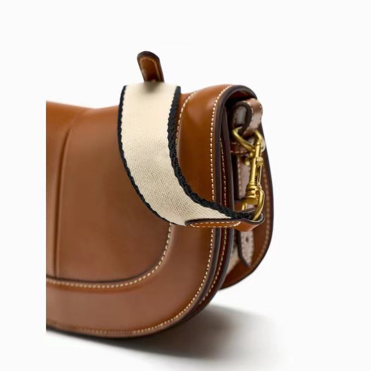 Women's Bags Women's Bag New Saddle Bag Magnetic Buckle Flap Sewing Decoration Messenger Bag One Piece Dropshipping_voghion.com