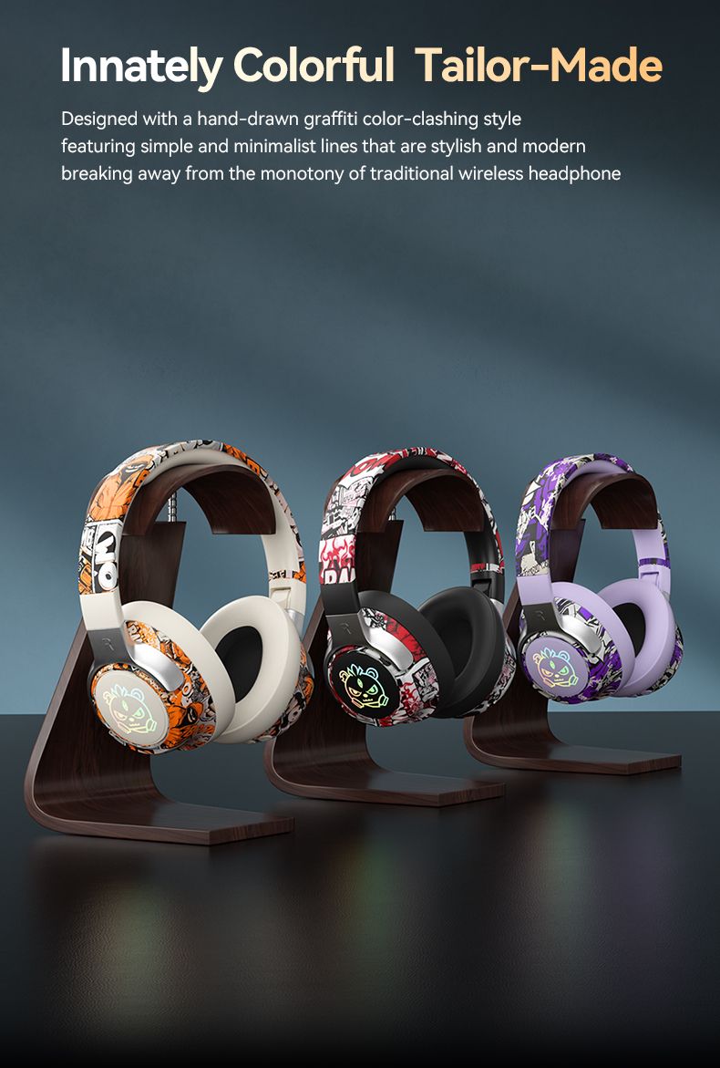 2025 Drahtloser Bluetooth-Kopfhörer Mode-Kopfhörer für Spiele Gaming Lange Akkulaufzeit Headset Mikrofon Musik_voghion.com