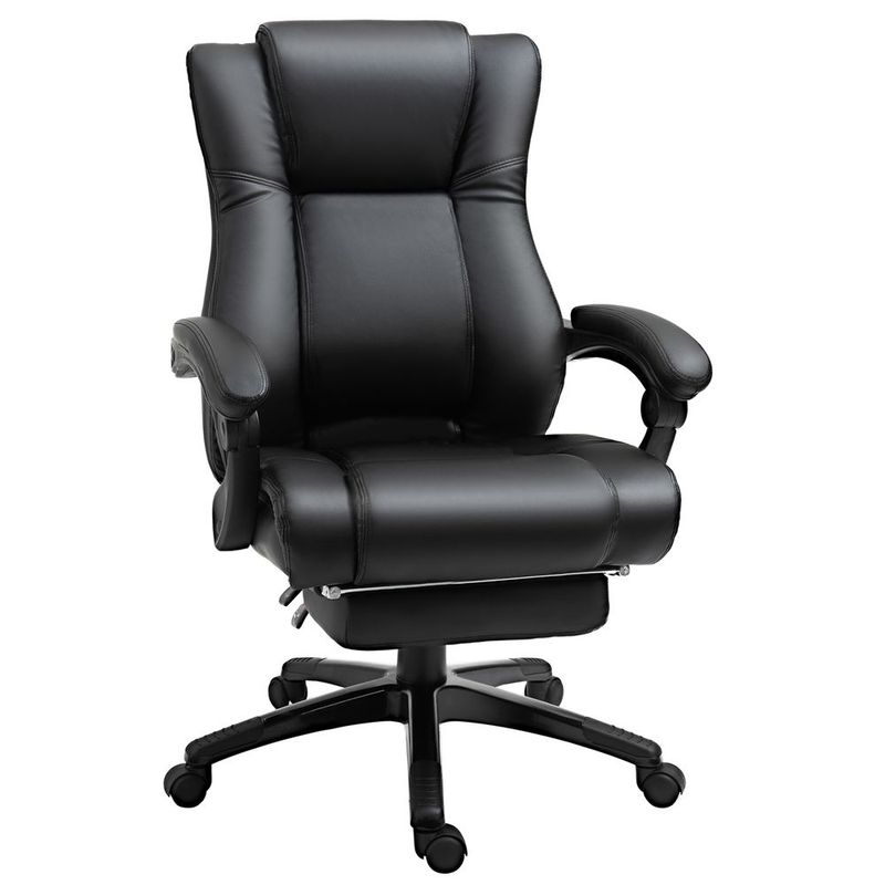 Vinsetto Executive Office Chair High Back With Footrest Adjustable Ergonomic Black_voghion.com