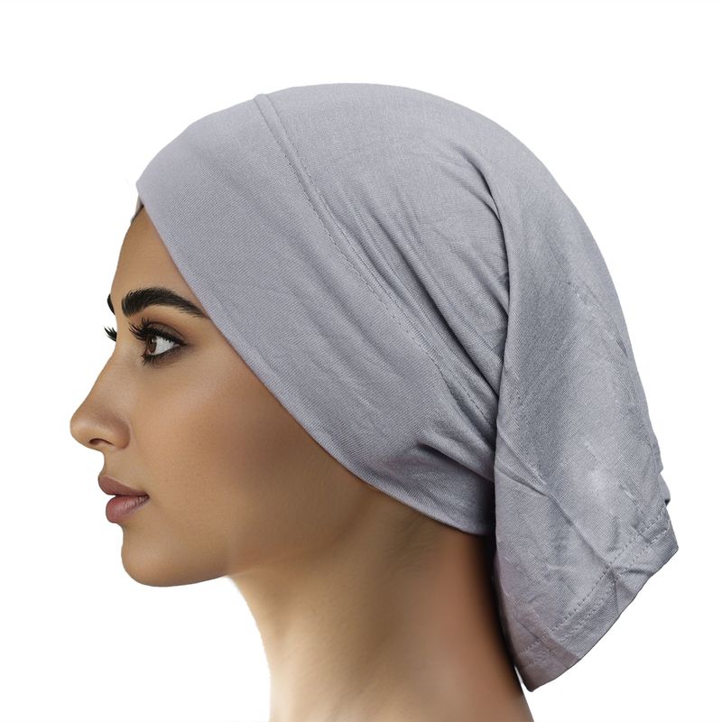 Turbante de algodón mercerizado para mujer: hiyab suave de primera calidad para mujeres musulmanas_voghion.com