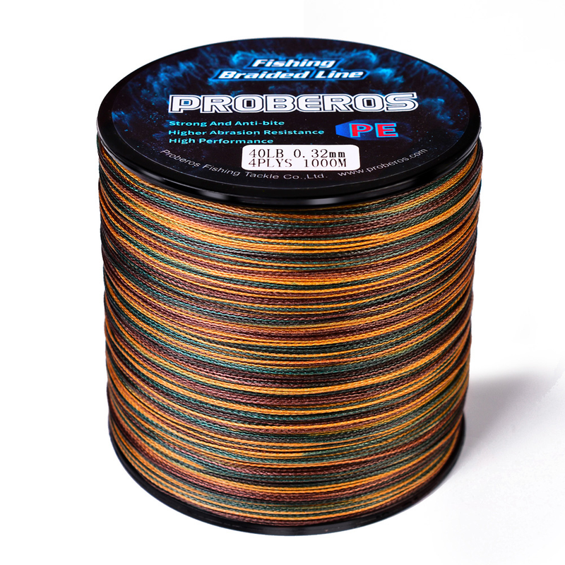 Lenza da pesca PROBEROS a 4 e 8 fili, 300 m, 500 m, 1000 m, intrecciata in PE, 10 lb, 100 lb, multifilamento, liscia per pesci persici_voghion.com