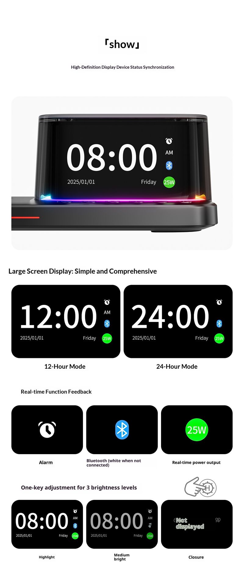 QFV50704555550<=3 Qi2.2 Magnetic Three-in-One Charger 25W Suitable For Mobile Phone Bluetooth Speaker Multi-Functional Wireless_voghion.com