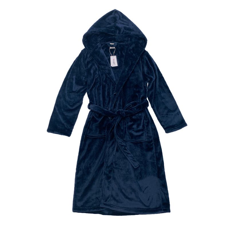 "Premium Flannel Hooded Bathrobe For Couples - Extra Long & Thick Winter Robe With Belt - Cozy Fleece Loungewear For Women & Men_voghion.com