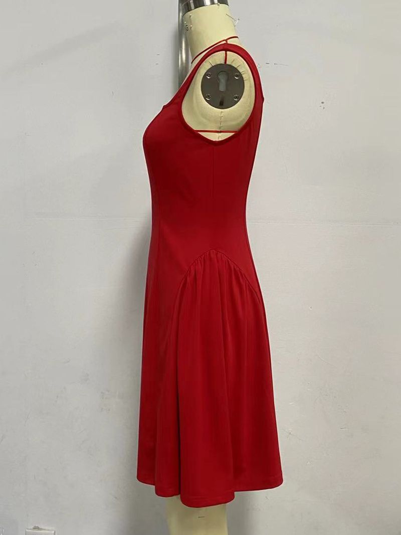 Roupas femininas verão 2025 novo vestido slim fit com costas nuas sem mangas colete e saia camisola_voghion.com