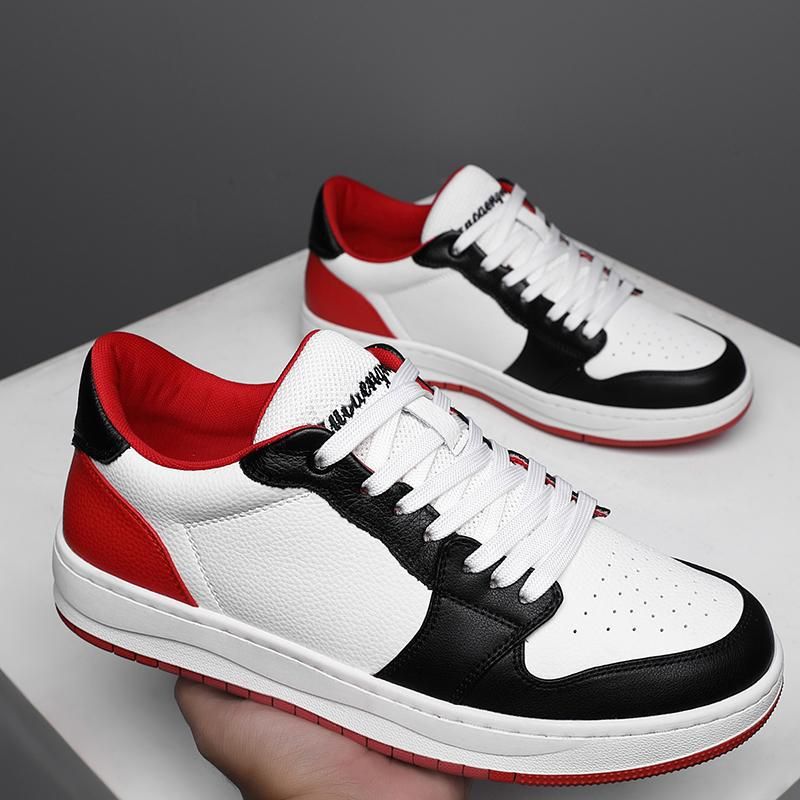 Scarpe da uomo alla moda, versatili, comode, basse, piatte, blu e bianche, semplici, da tavola_voghion.com