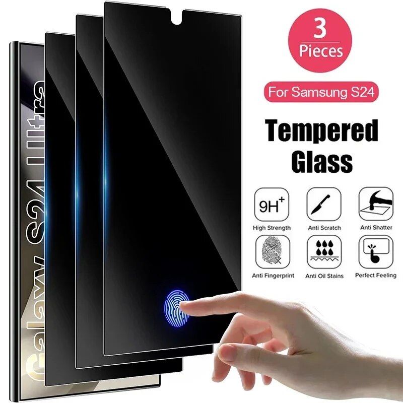 Anti-Spy Tempered Glass For S24 Privacy Screen Protector Samsung S23 FE S22 S21 Note 10 Lite 20 Ultra S10 Plus_voghion.com