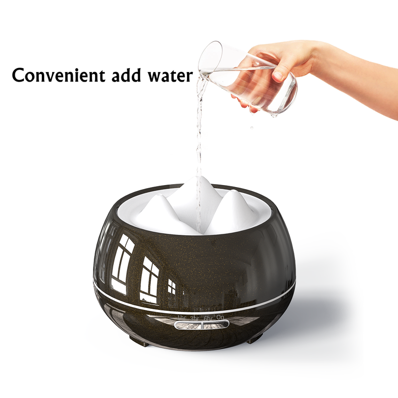 500 ml elektrischer Aromatherapie-Diffusor für ätherische Öle für zu Hause, Fernbedienung, Aroma-Luftbefeuchter, Luftreiniger mit buntem LED-Licht_voghion.com