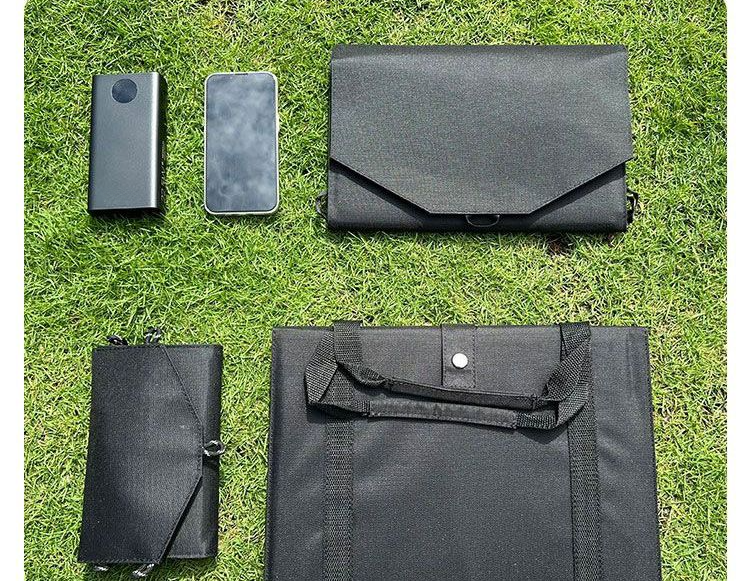 Monokristallines Silizium-Solarpanel, faltbar, tragbar, für den Außenbereich, Camping-Telefon-Ladegerät, schnelles Aufladen_voghion.com