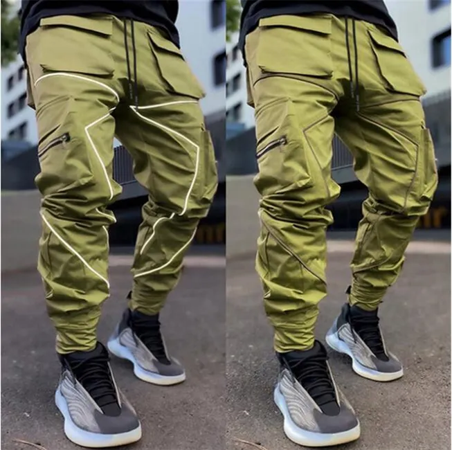 Herbst Herren Trainingshose Casual Style Top Sell Herren Jogger Hip Hop Jogginghose Cargohose Panelled Hose Elastisch_voghion.com