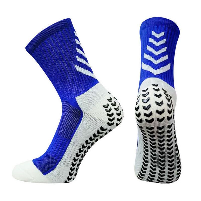 Calzini da uomo, calzini da calcio, calzini sportivi da uomo a metà tubo, calzini da corsa, antiscivolo, in silicone, con fondo spesso in asciugamano, resistenti all'usura, assorbenti del sudore_voghion.com