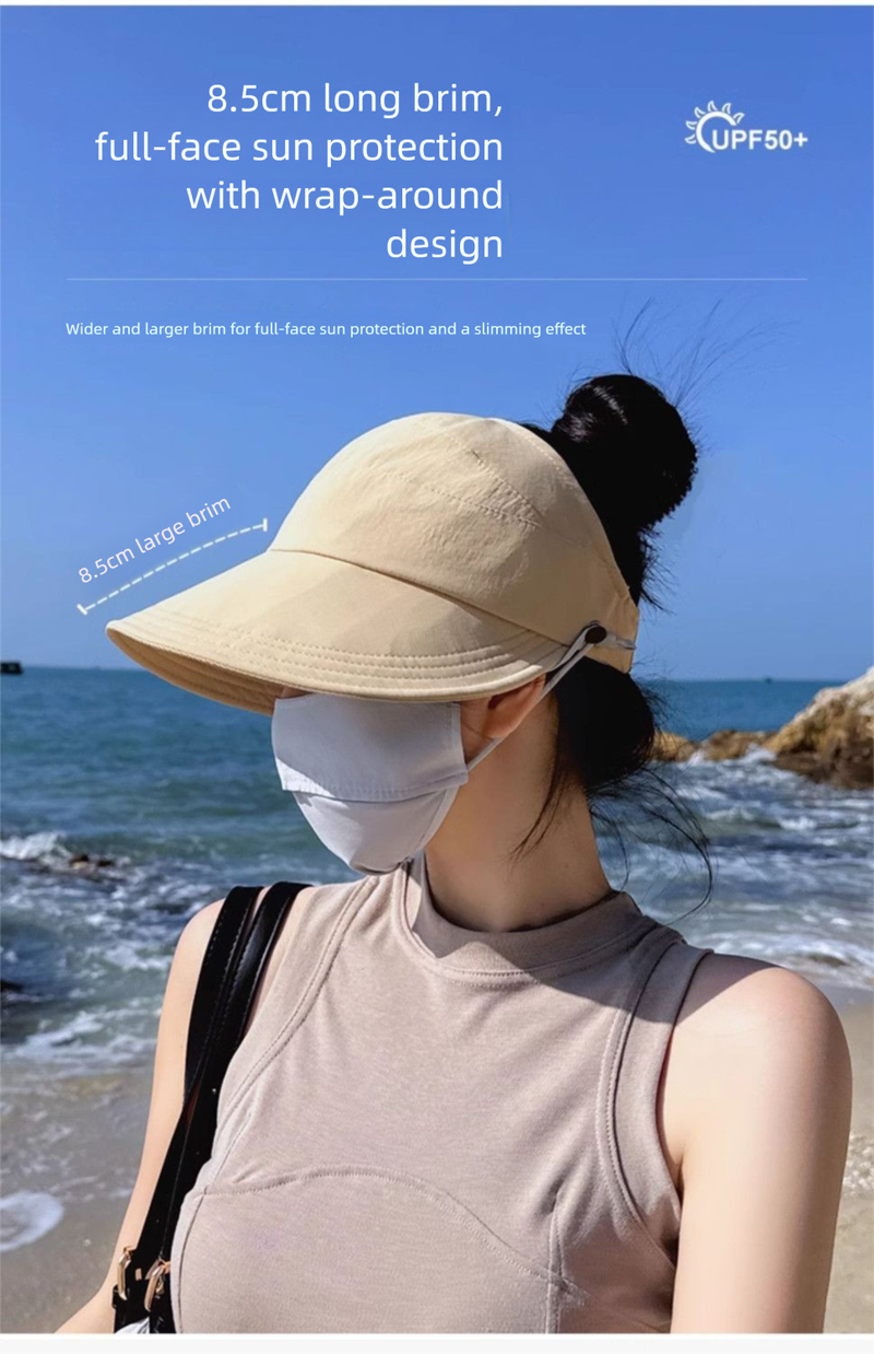Cappello da pescatore dello stesso stile Zhao Lusi, da appendere, con maschera, protezione solare, snellente per il viso, ad asciugatura rapida, aperto all'esterno_voghion.com