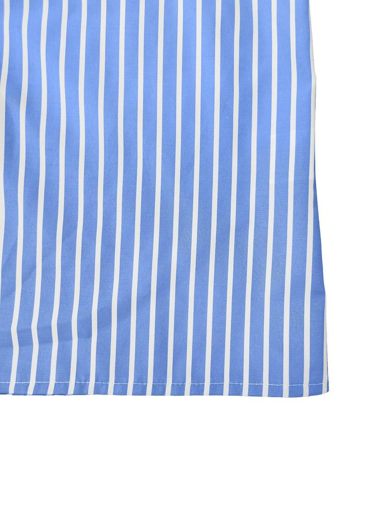 Camicia a righe patchwork da donna, ampia e casual, con risvolto, soprabito_voghion.com