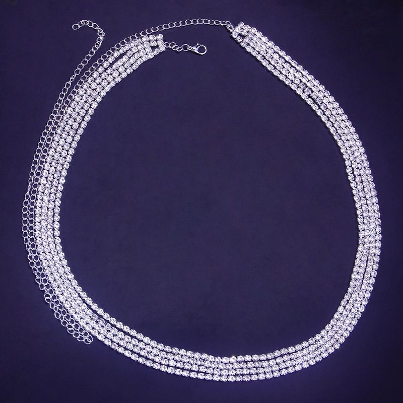 Cadena de cintura multicapa para playa de verano, estilo bohemio, con brillantes diamantes, accesorio para mujer._voghion.com