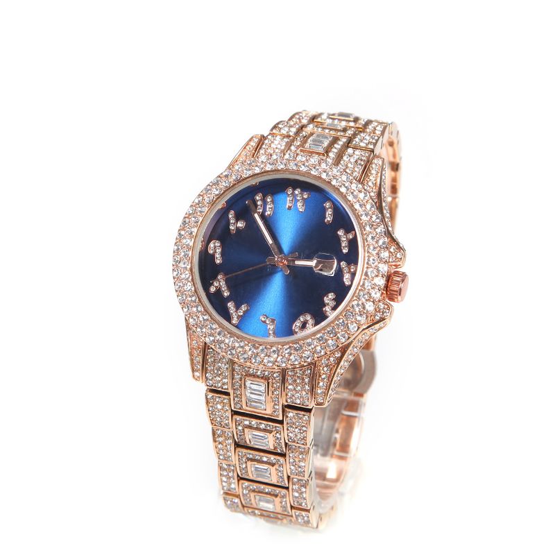 HypeBeats Men's Hip-Hop Watch - Colorful Mosaic Dial With 60 Zircon Stones_voghion.com