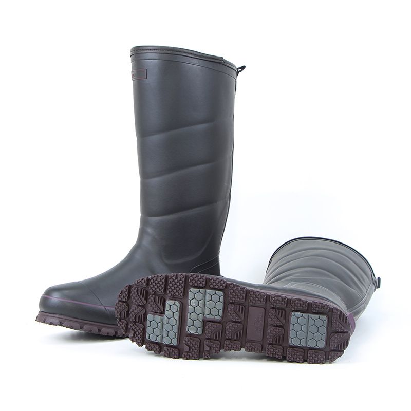 Warm High-End Solid Color Natural Rubber Fishing Rain Shoes_voghion.com