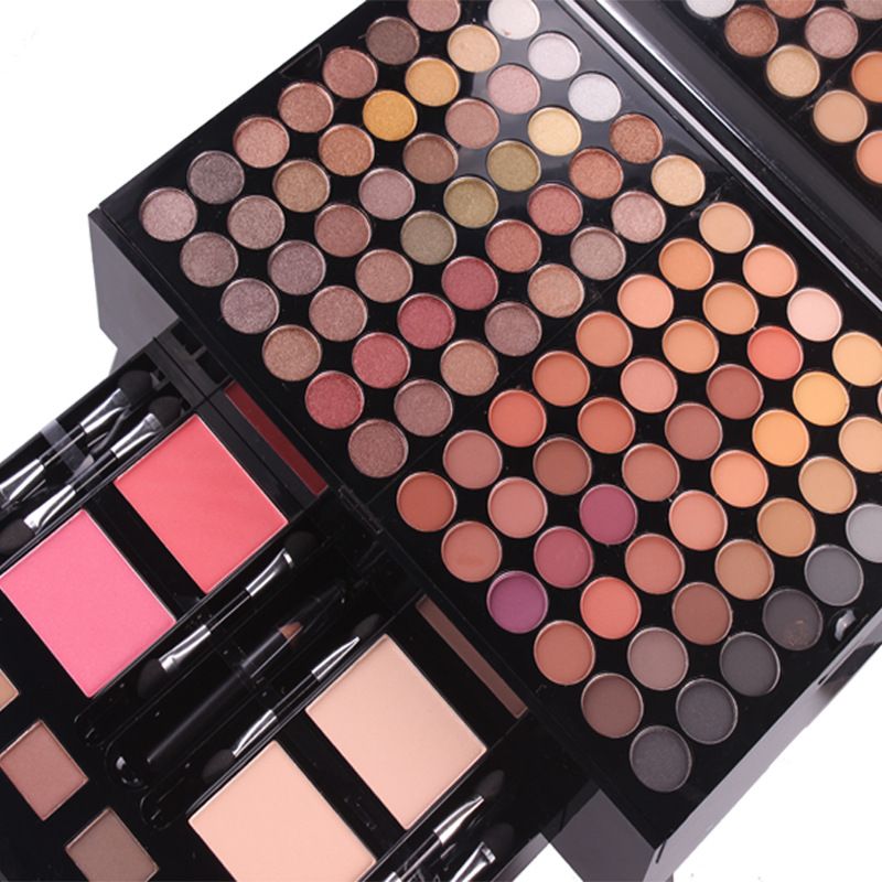 MISS ROSE 180 Color Piano Box Eye Shadow Blush Contour Set Makeup Palette Kosmetisk boks_voghion.com