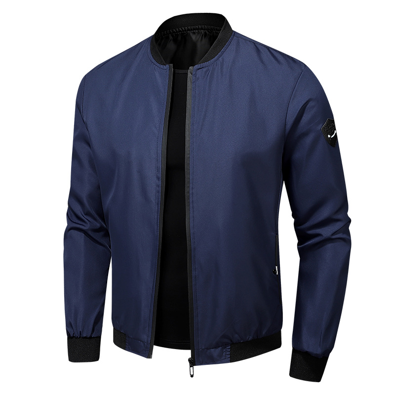 New spring and autumn casual solid color jacket men's_voghion.com