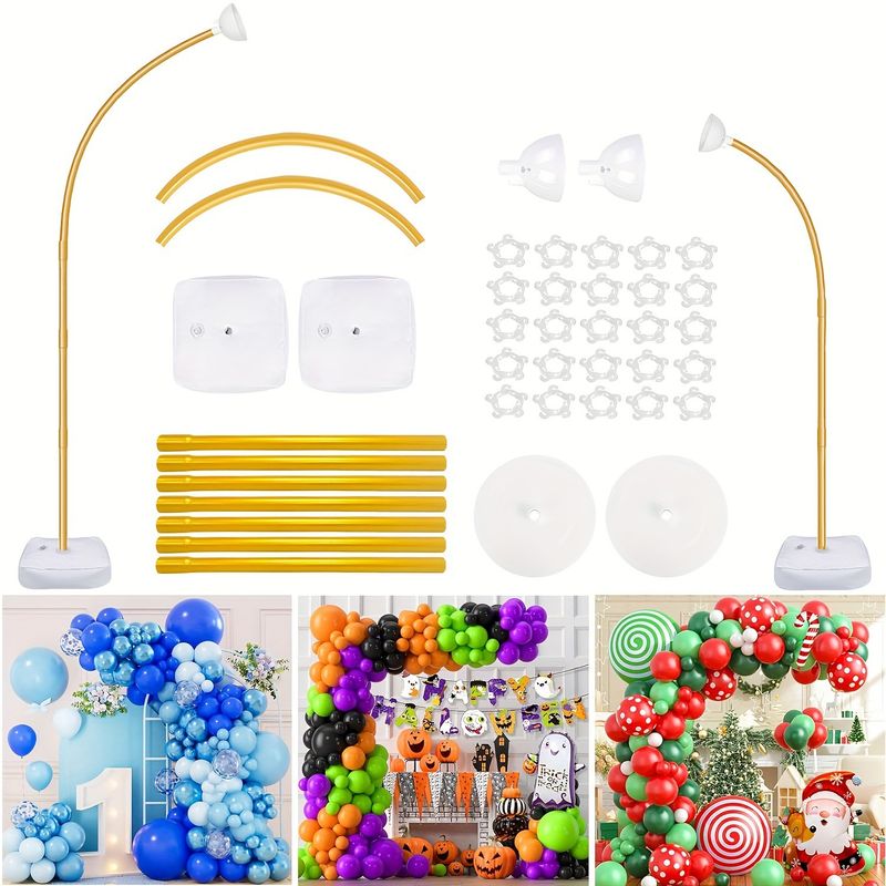 Archi per matrimoni 1,8 m + 2,2 m Supporto per arco per palloncini Altezza regolabile Colonna per palloncini Decorazione per feste di compleanno per matrimoni_voghion.com