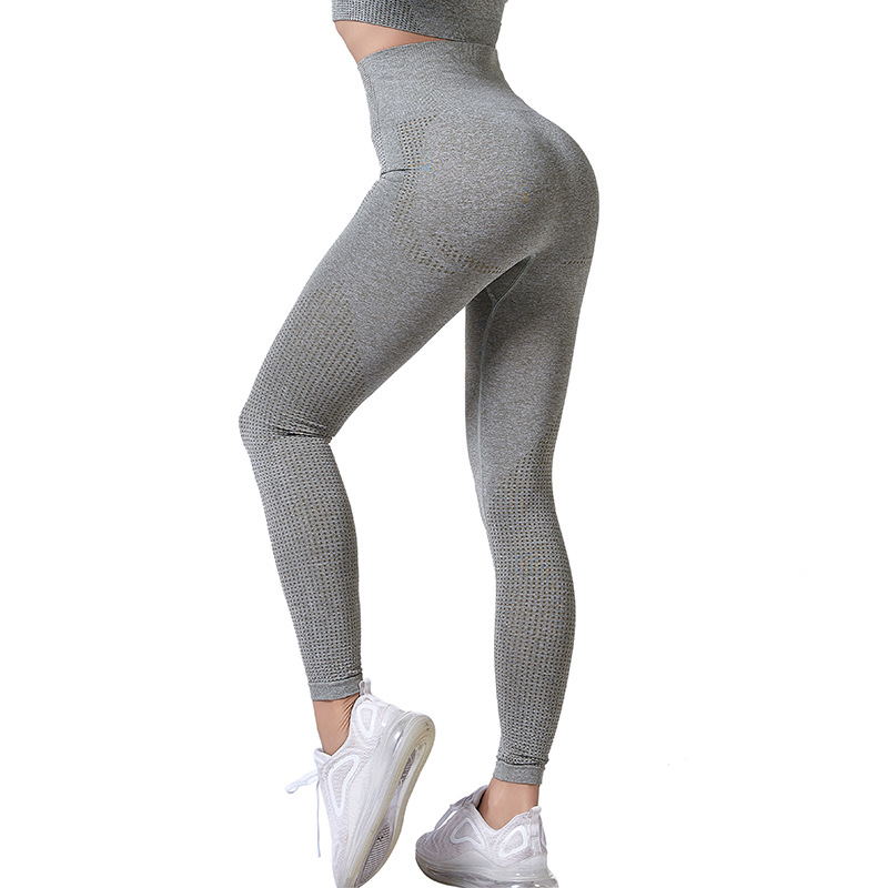 Naiste kõrge vöökohaga jooga treeningpüksid, harjutused, kõhtu pinguldavad, puusa tõstvad väikesed üheksa minuti püksid_voghion.com