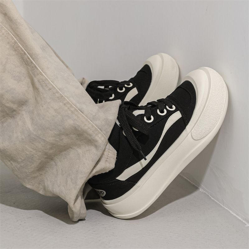 Ugly Cute Trendy And Versatile Dad Round Toe Bread Sparkling Drinks, Celebrity Pairs, Canvas Shoes, Board Shoes_voghion.com