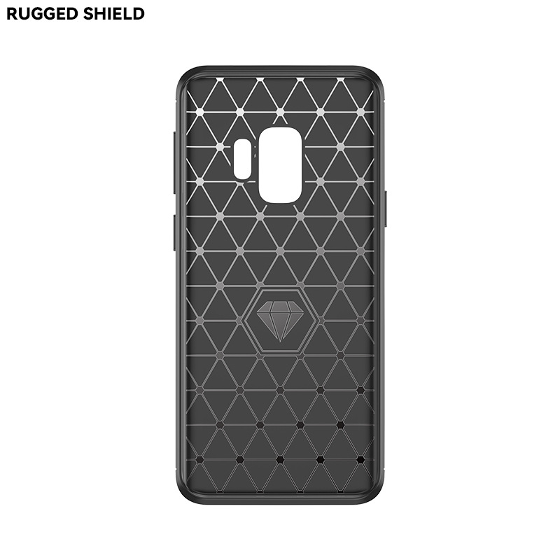 Suitable For Galaxy Mobile Phones, Samsung S9 Brushed Carbon Fiber Protective Case With Anti Drop Soft Shell_voghion.com