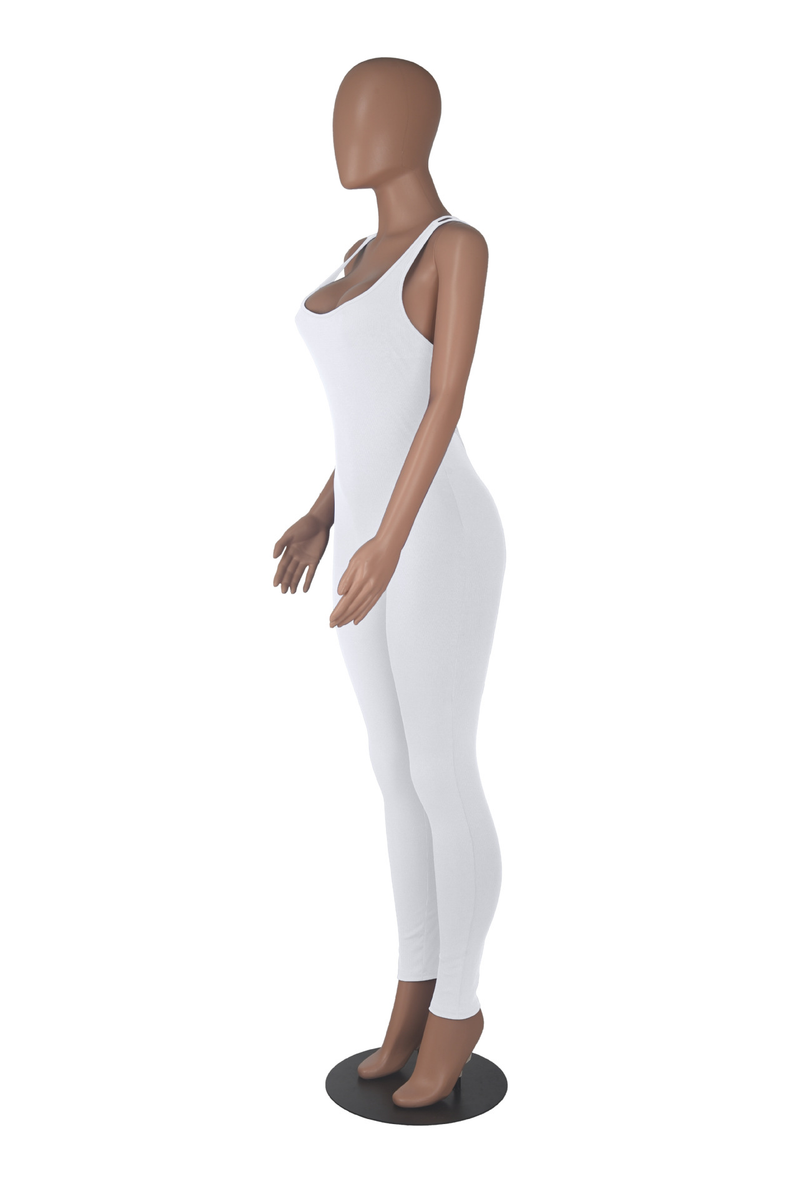 Einfarbiger, enger Yoga-Overall für Damen mit hoher Taille_voghion.com