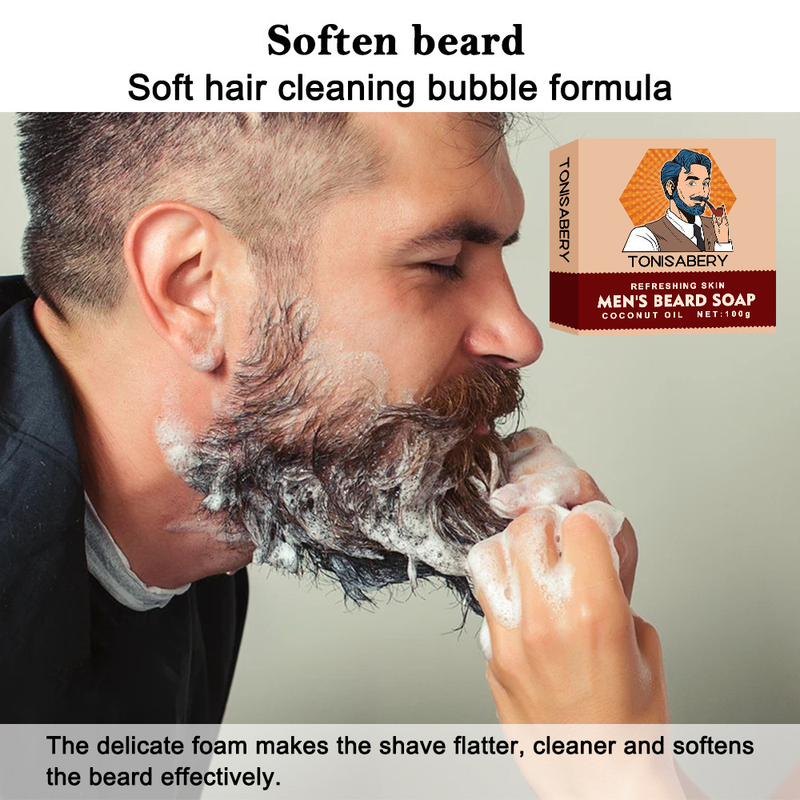 Savon pour les mains en mousse à raser pour hommes, 100g, pour soins de la barbe_voghion.com