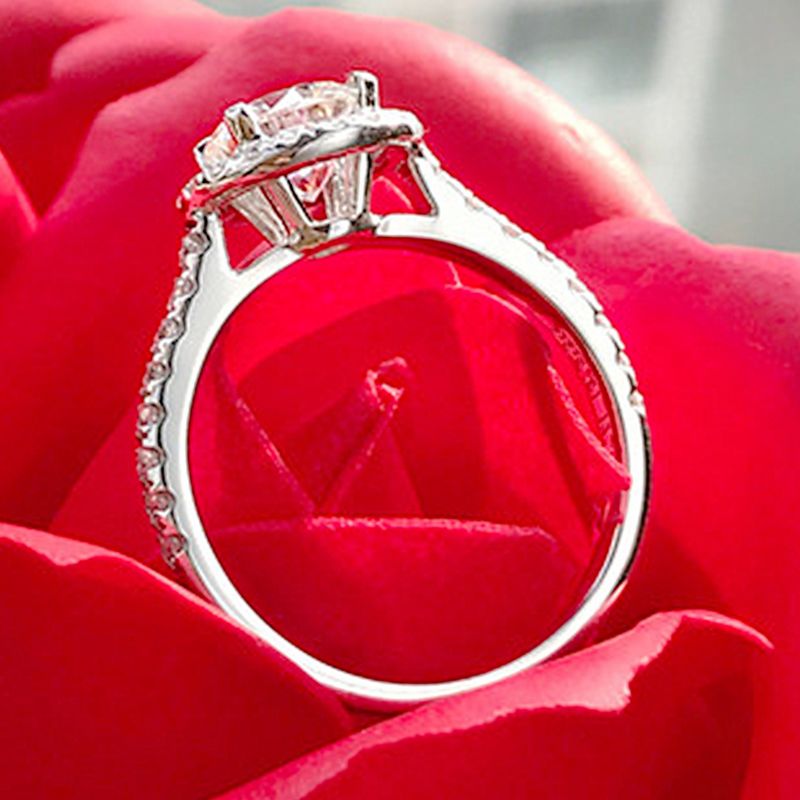 Jin Jiahua Round Moissanite Internet Celebrity Live Luxury Cluster Zircon Wedding Ring_voghion.com