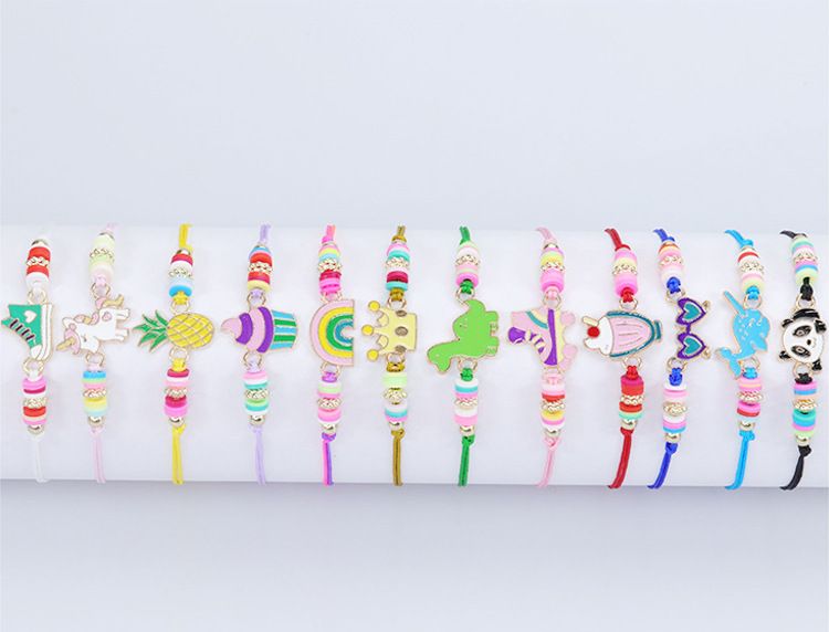 New Dinosaur Unicorn Children's Bracelet Pineapple Rainbow Cartoon Animal Hand Rope_voghion.com
