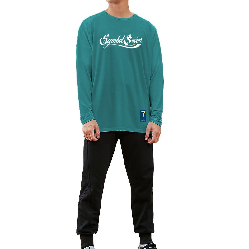 Herbst Neues Sport-T-Shirt für Herren im dünnen Stil, schnelltrocknend, schweißableitend, Training, langärmelig, Aufwärm-Basketball, Fitness_voghion.com