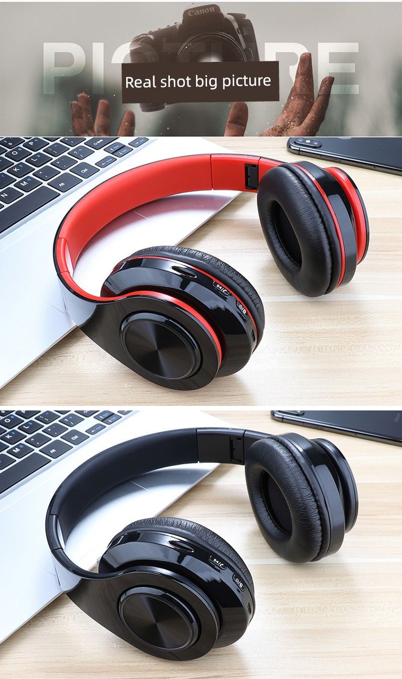 Svijetleće Bluetooth slušalice za montažu na glavu, jaki bas, visoka kvaliteta zvuka, bežične sportske slušalice za igranje mobilnih poziva_voghion.com