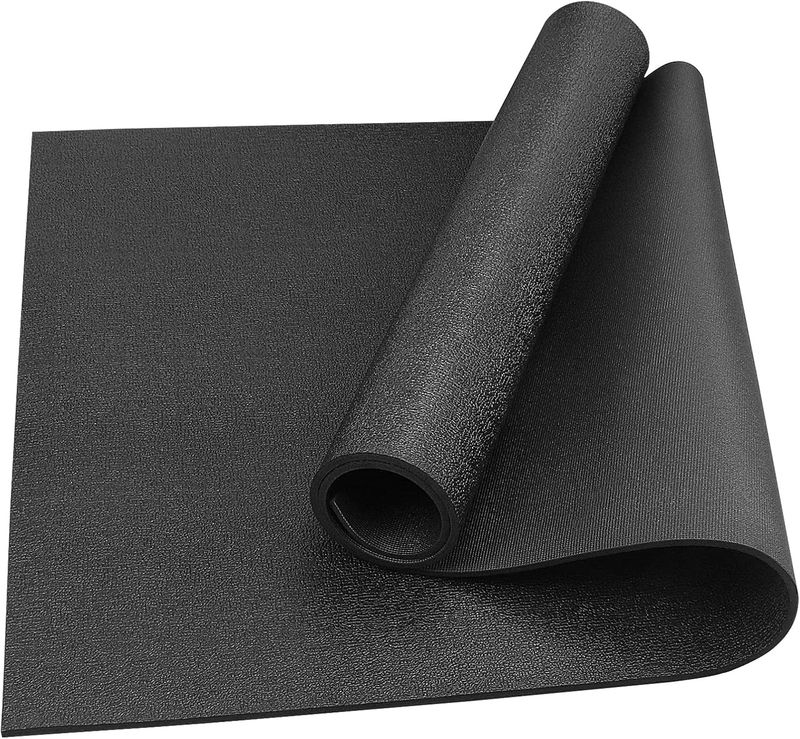 Treadmill Mat, 5'x2.5'/5.6'x2'/6.5'x3'/8'x3', 6mm Thickness Exercise Equipment Mat For Carpet Hardwood Floors,_voghion.com