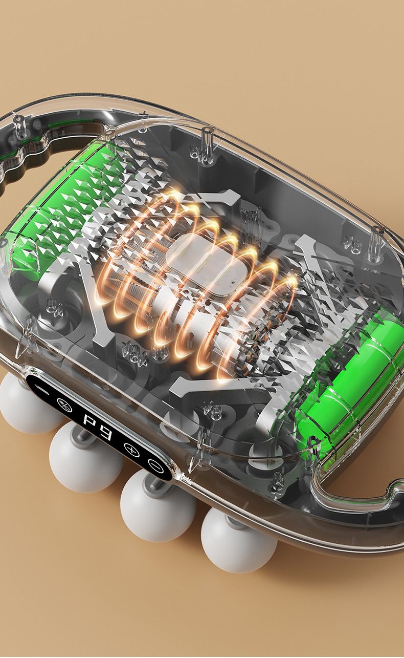 Massaggiatore per il rilassamento muscolare a impatto profondo con vibrazione multi-testa e pistola per fascia di livello professionale a sedici testine_voghion.com