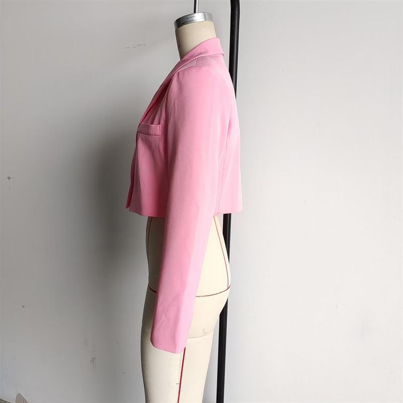 Women's Clothing 2024 Autumn Winter New Style Personality Fashion Simple Short Blazer Jacket For Women_voghion.com