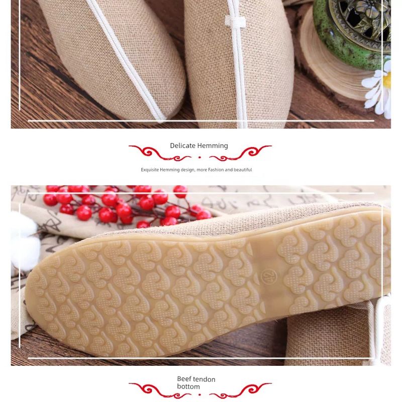 Kinesiske menns munk etnisk stil zen ren farge slip-on en Kung Fu Tai Chi sko_voghion.com